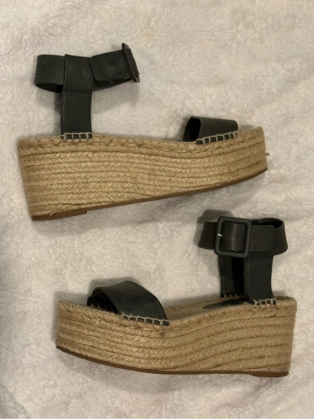 Vince platform double strap espadrille sandals 9